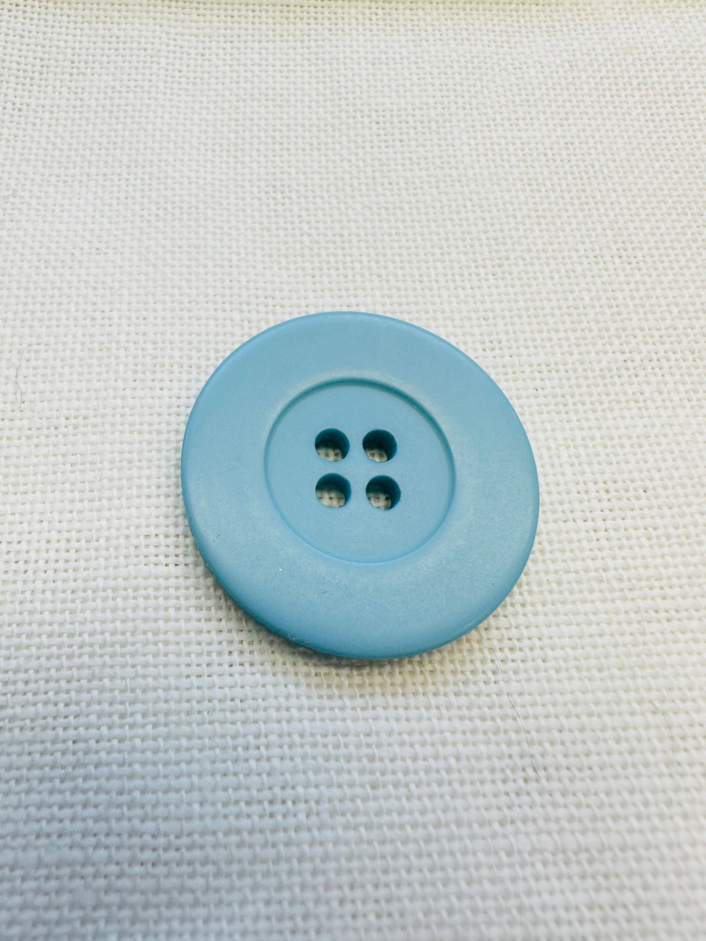 32mm Turquoise Blue Hand Dyed Button – Large 4 Hole Sewing Button – Sold Individually