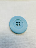 32mm Turquoise Blue Hand Dyed Button – Large 4 Hole Sewing Button – Sold Individually