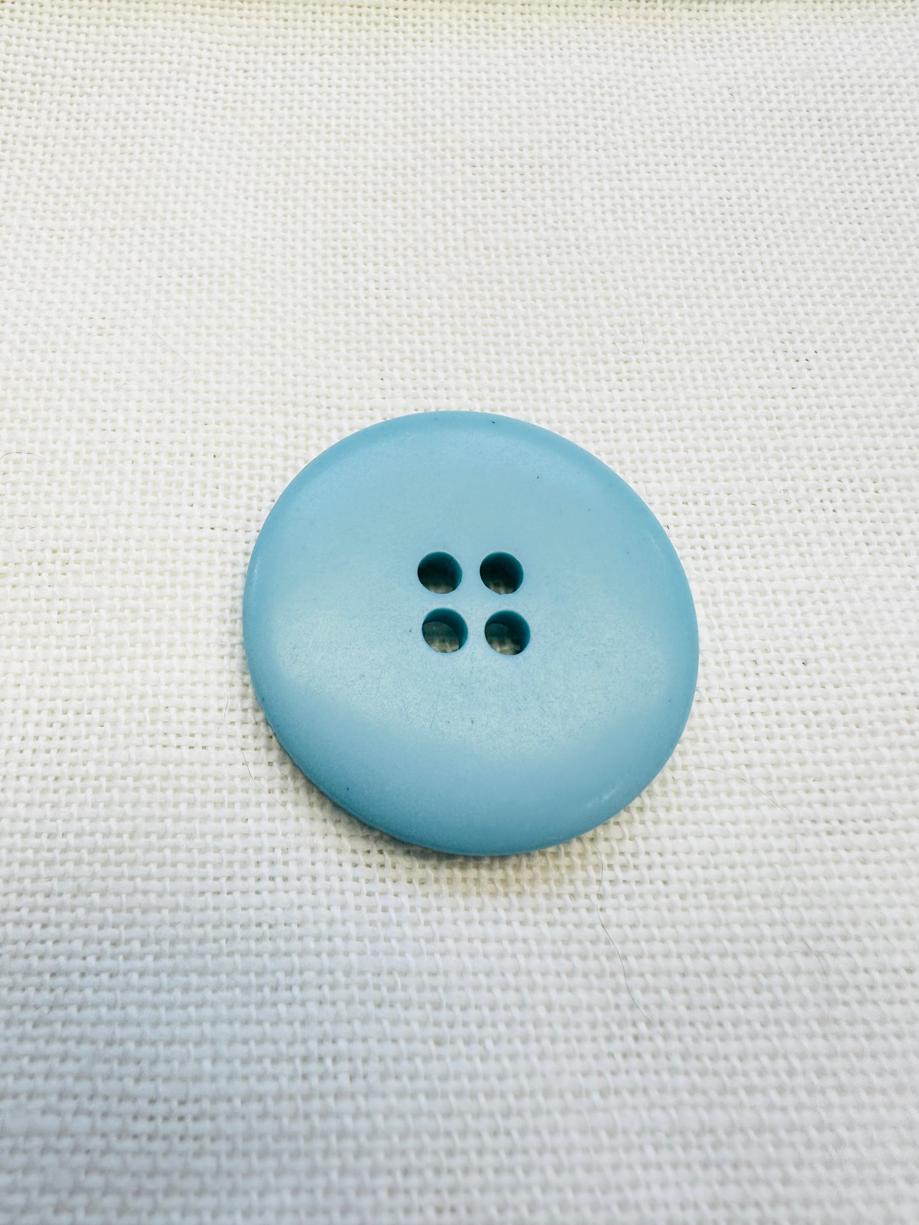 32mm Turquoise Blue Hand Dyed Button – Large 4 Hole Sewing Button – Sold Individually