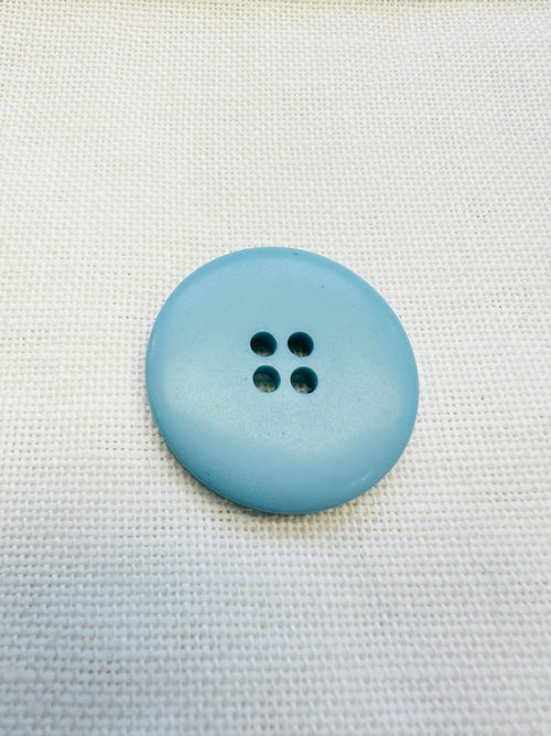 32mm Turquoise Blue Hand Dyed Button – Large 4 Hole Sewing Button – Sold Individually