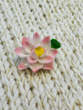 Pink Lotus Flower Button – 27mm Decorative Shank Button – Sold Individually