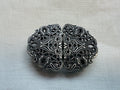 Ornate Silver-Tone Metal Clasp Buckle – 55 x 40mm – Fits 30mm Belt