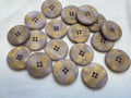 Last Chance Treasure – Dusky Mauve & Gold Buttons – 22mm – Pack of 18