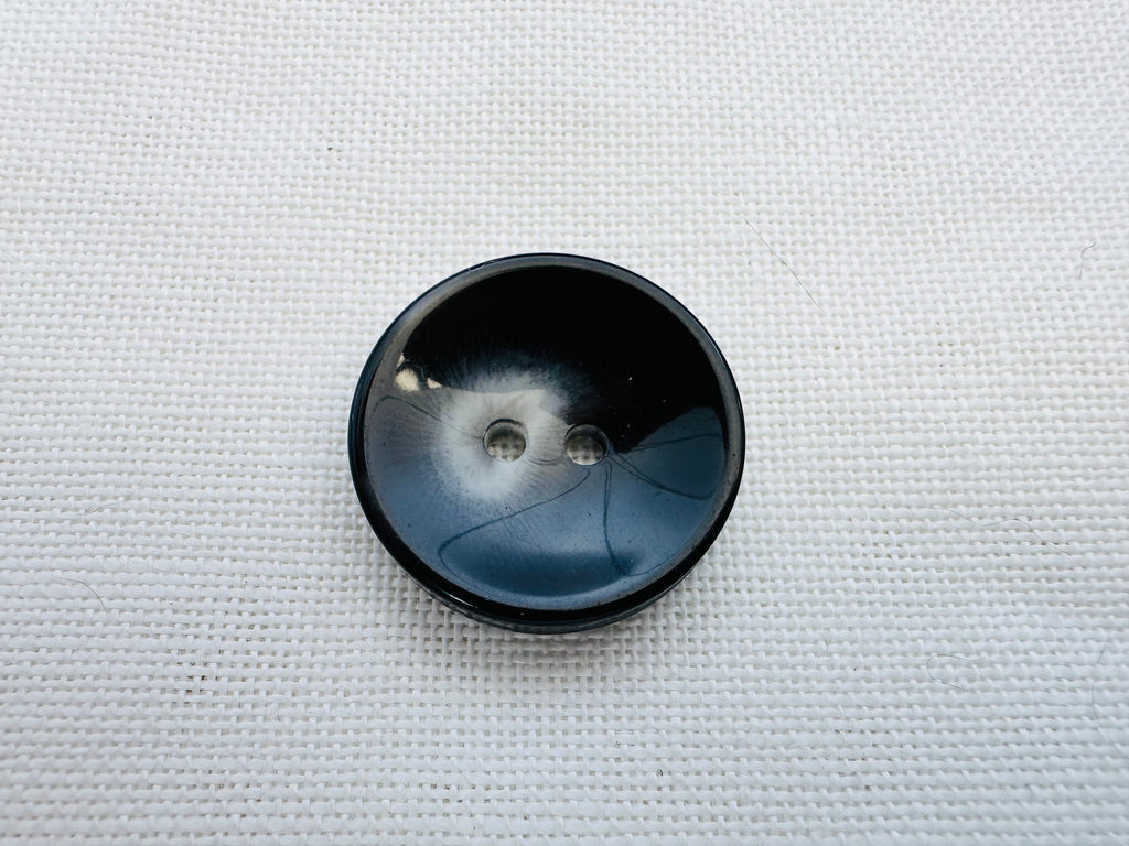 28mm Black & Grey Two-Hole Button – Sold Individually