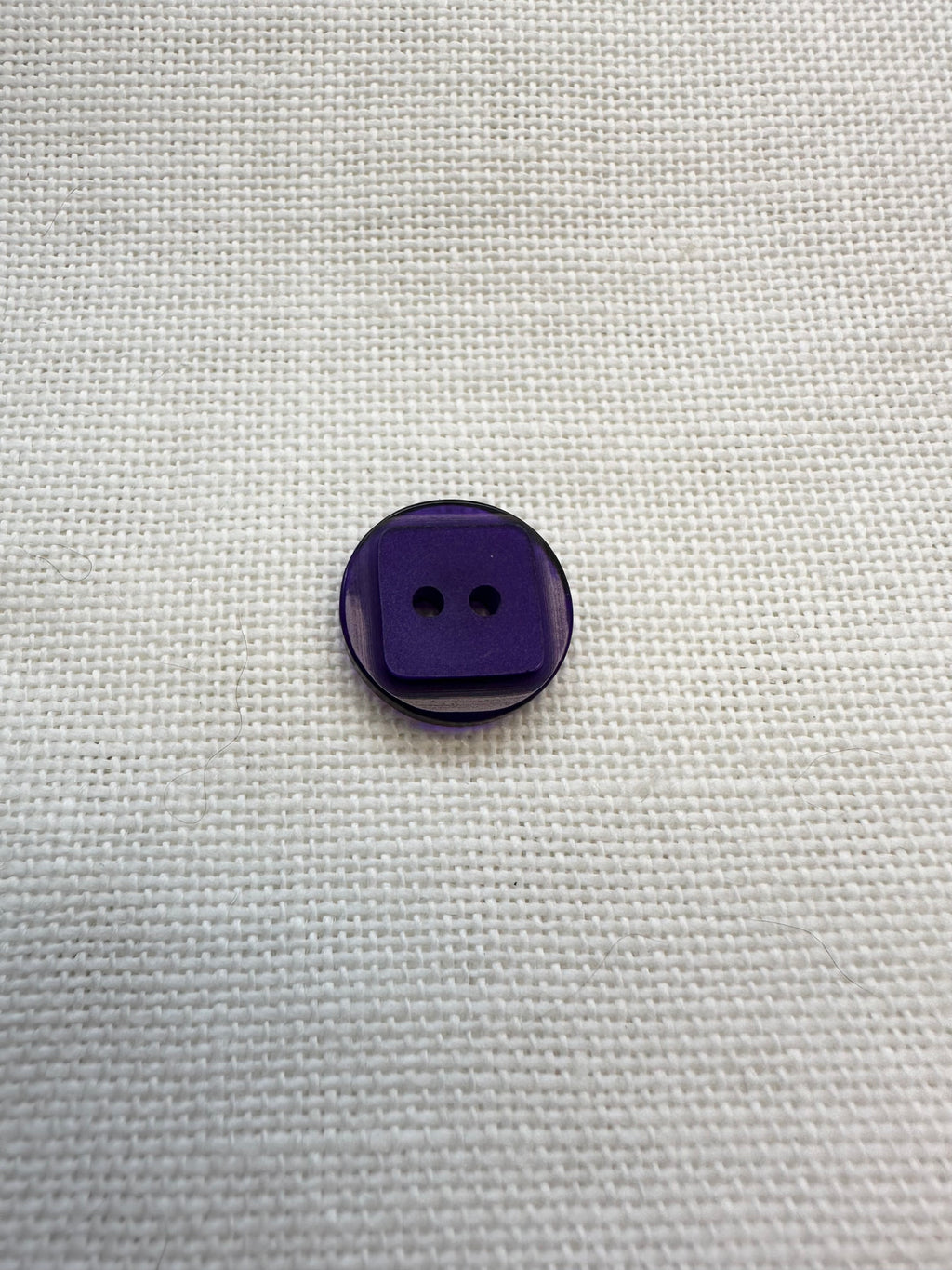 15mm Hand Dyed Purple Two Hole Button – Sold Individually