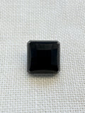 14mm Black Faceted Square Button – Sold Individually