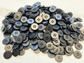 300 Black Buttons – 18mm – Clearance Bulk Lot