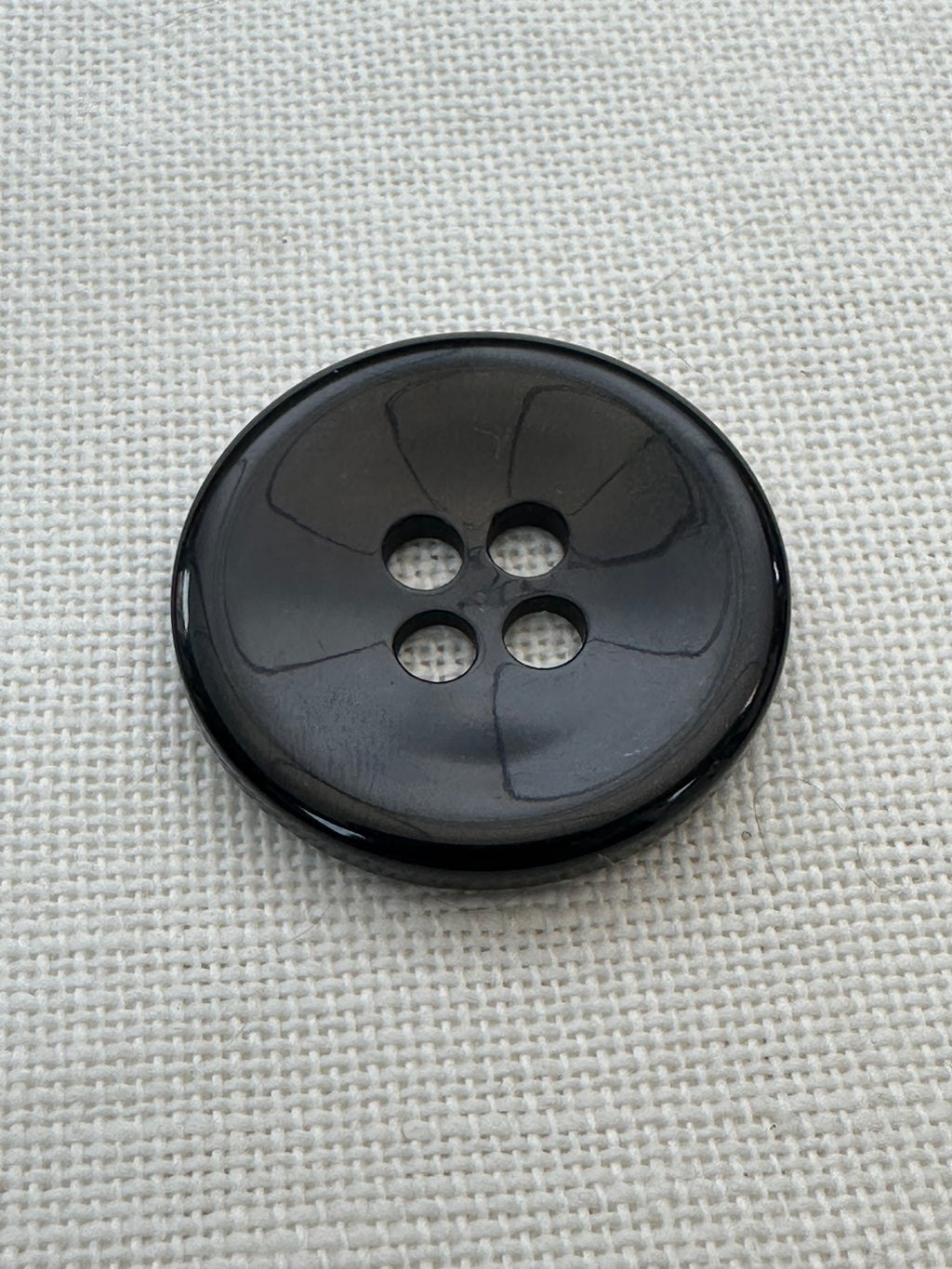 Large Black Four-Hole Button – 32mm