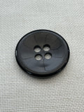 Large Black Four-Hole Button – 32mm