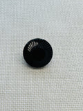 Black Faceted Shank Button – 15mm