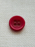 Hand Dyed Raspberry Pink Button – 13mm