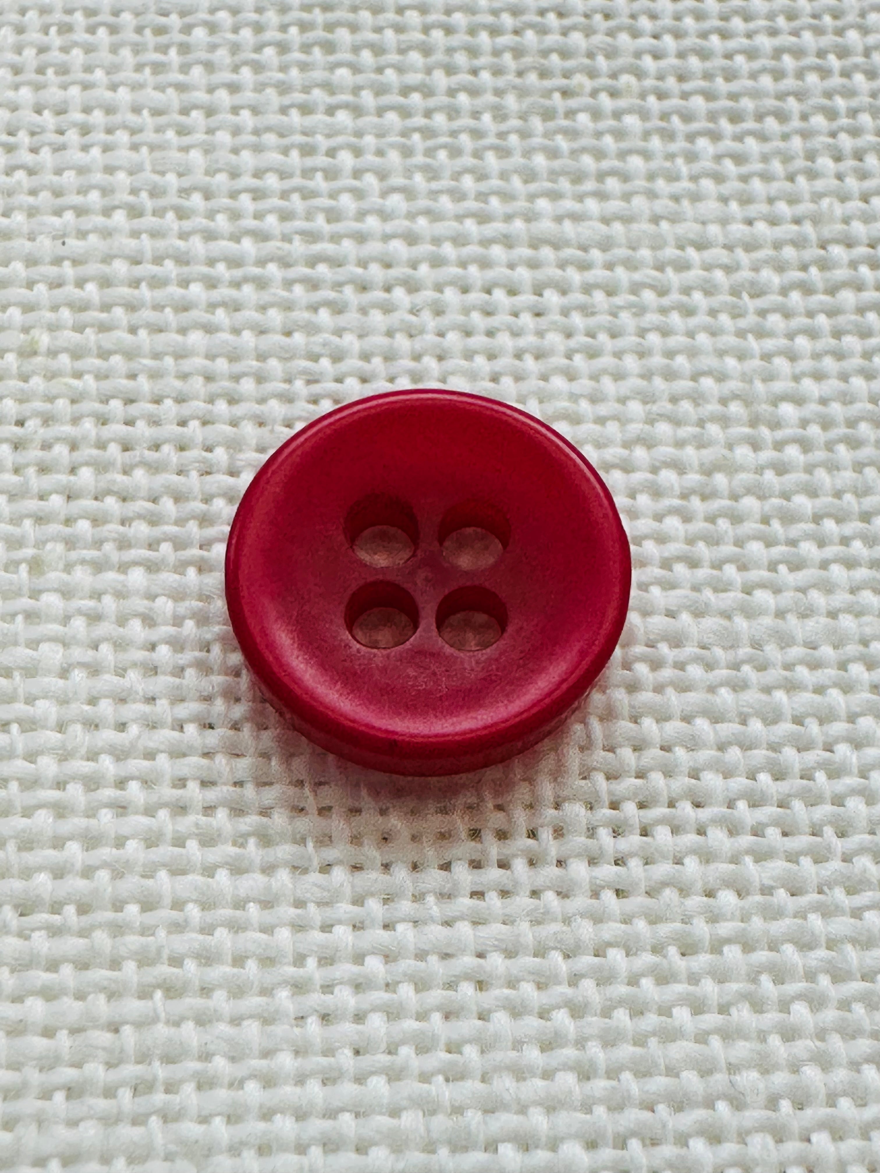 Hand Dyed Raspberry Pink Button – 13mm