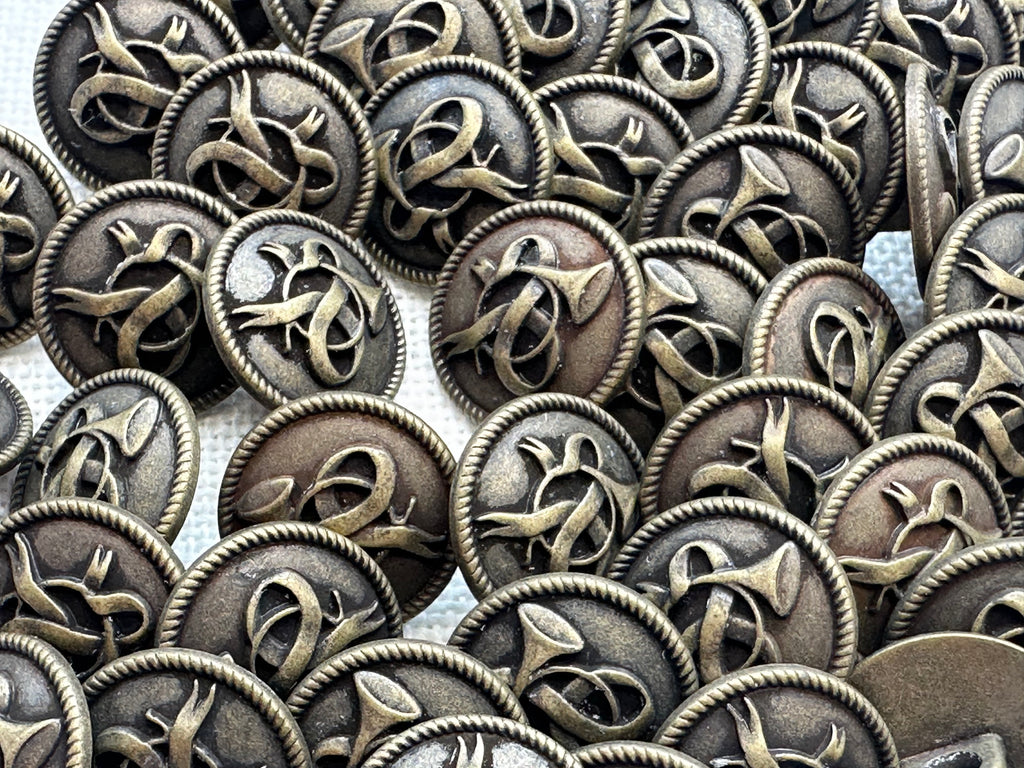 15mm Antique Brass Metal Buttons – Pack of 60 | Clearance Corner