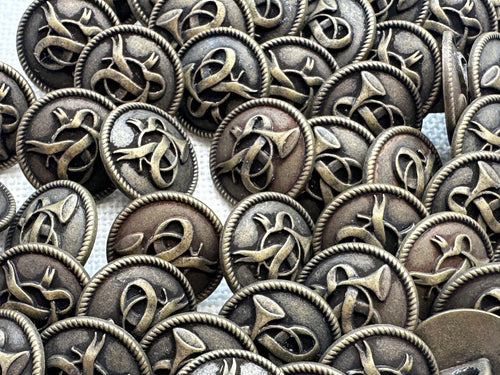 15mm Antique Brass Metal Buttons – Pack of 60 | Clearance Corner
