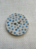 23mm Blue Spot Resin Button