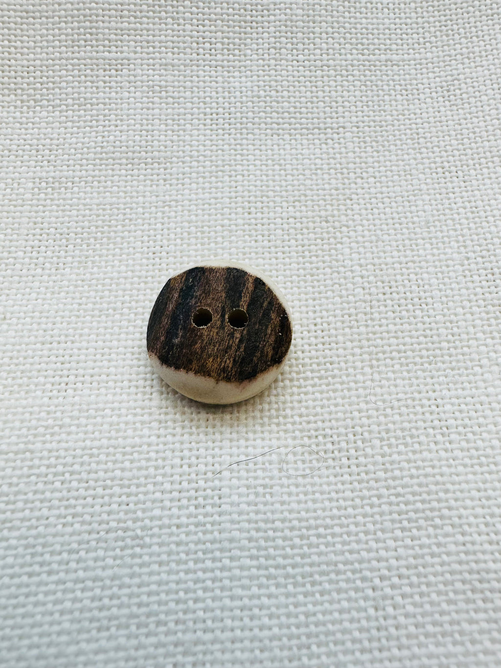 18mm Genuine Stag Horn Button – Natural Two Hole Button