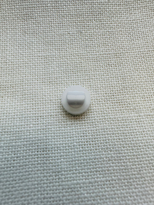 10mm White Pearl Effect Flower Button – Small Shank Button