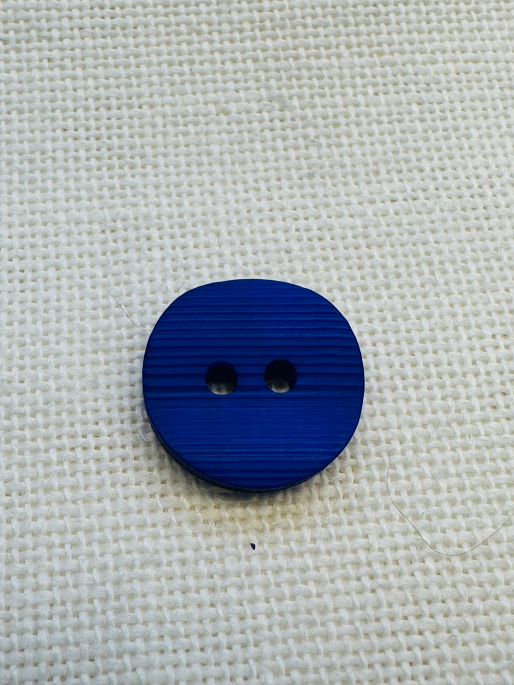 Hand Dyed Royal Blue Textured Button – 15mm