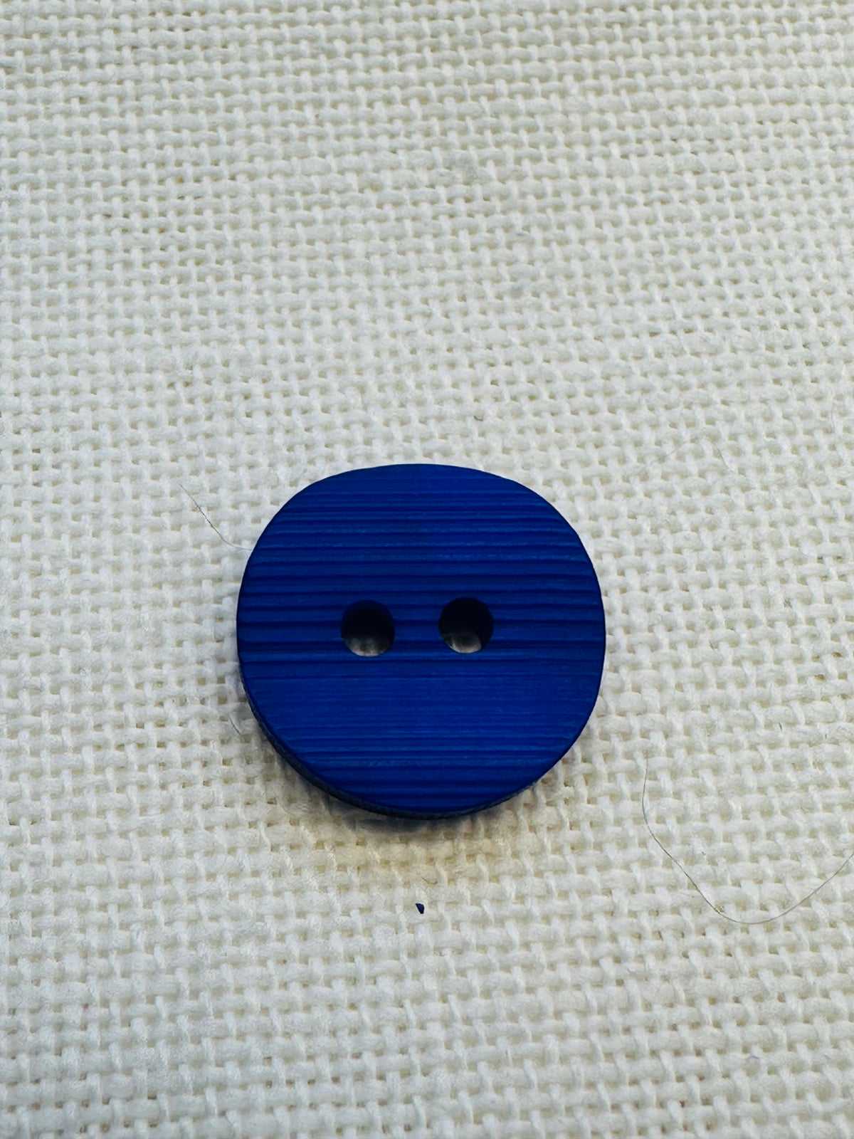 Hand Dyed Royal Blue Textured Button – 15mm