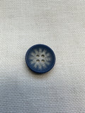 Air Force Blue Floral Four-Hole Button – 20mm