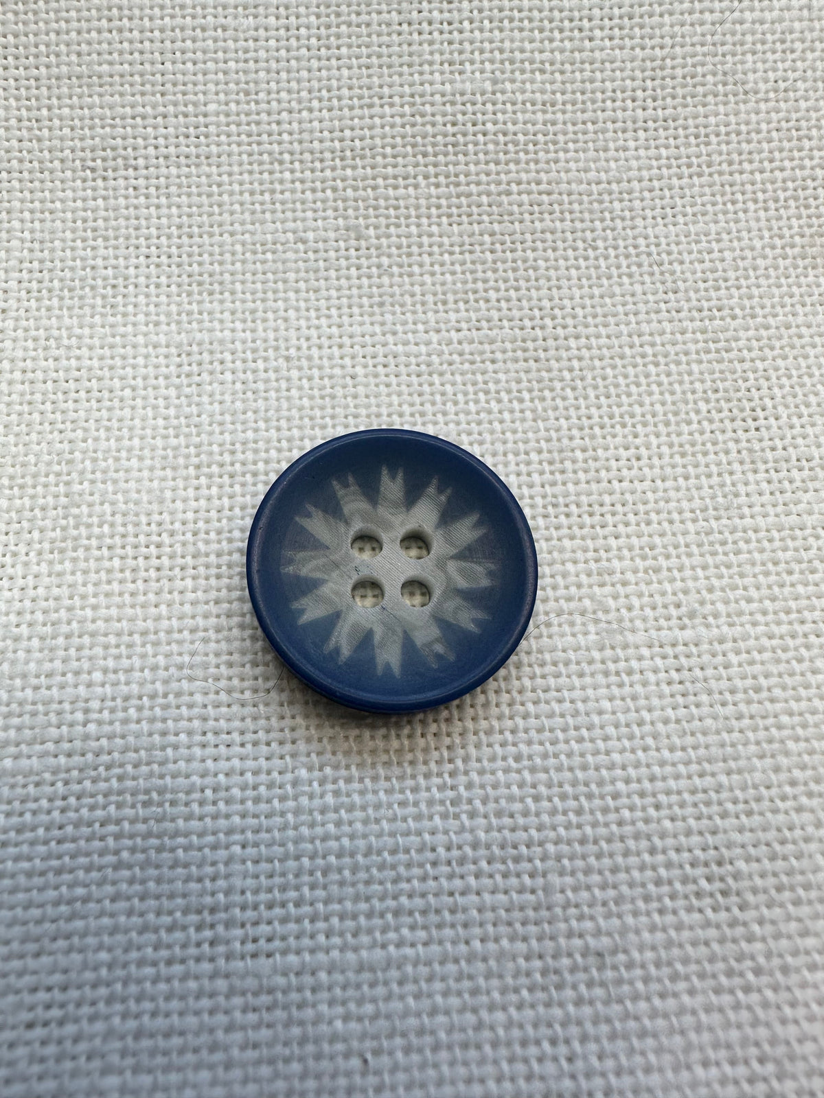 Air Force Blue Floral Four-Hole Button – 20mm
