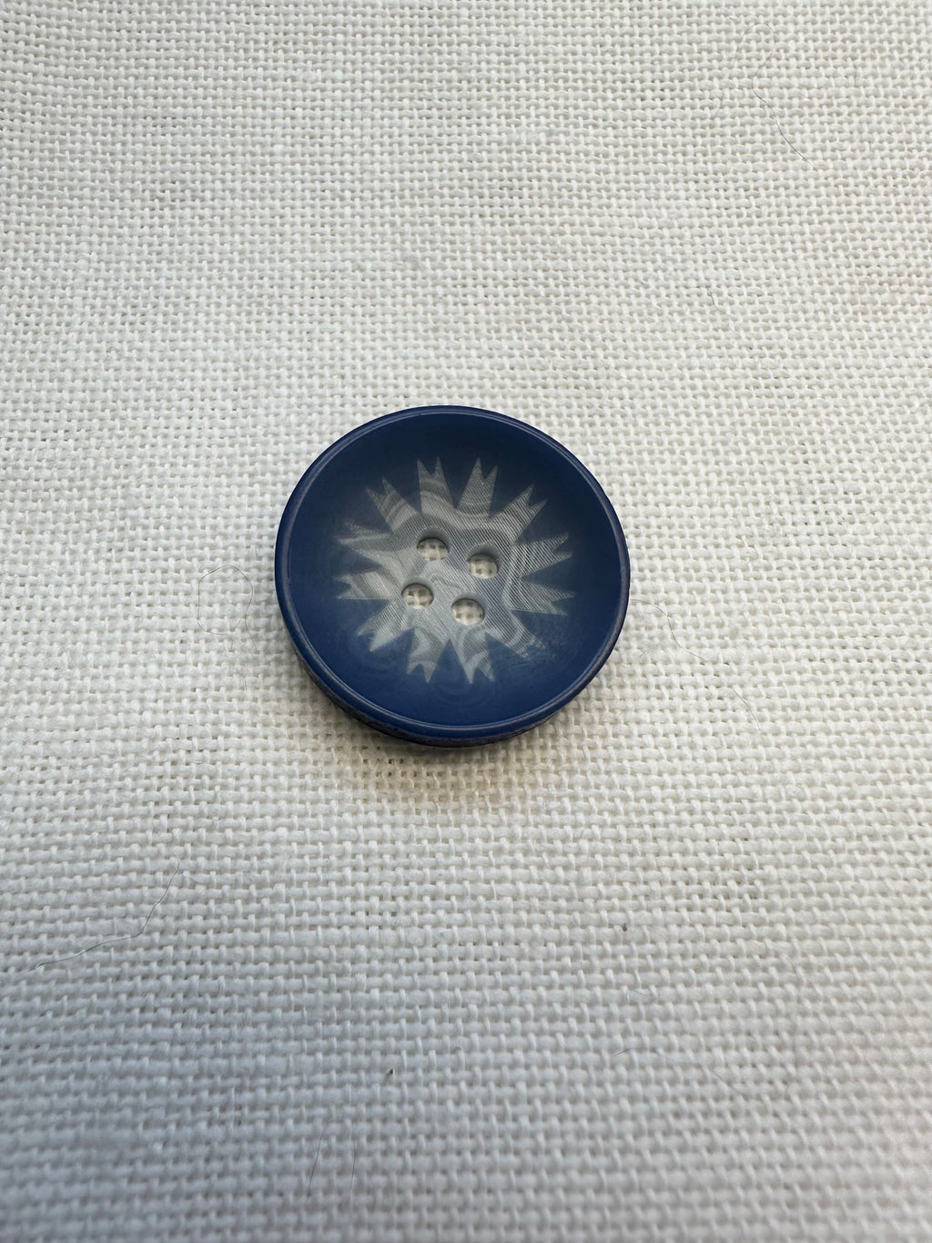 Air Force Blue Floral Four-Hole Button – 25mm