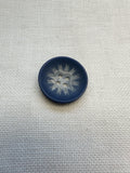 Air Force Blue Floral Four-Hole Button – 25mm
