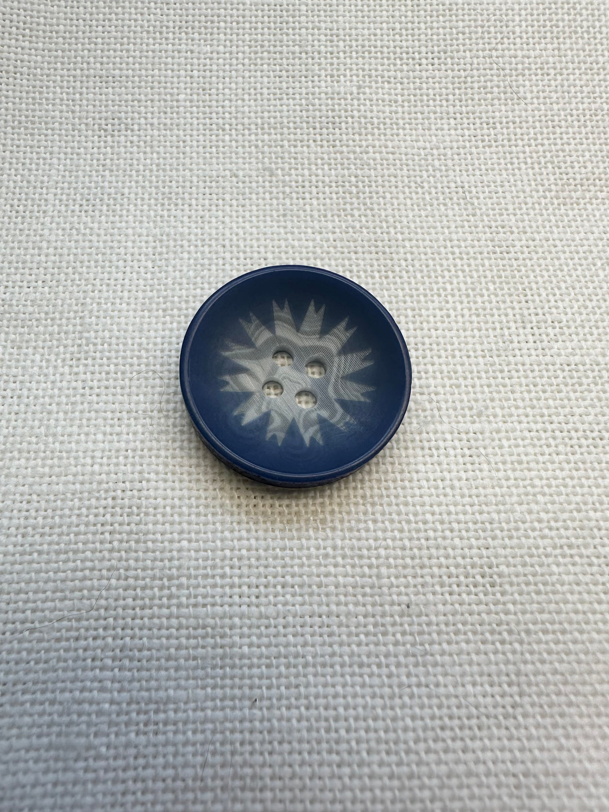 Air Force Blue Floral Four-Hole Button – 25mm