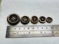 Brown Marbled Four-Hole Buttons – 15mm to 30mm