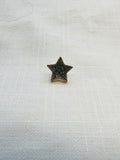 11mm Silver Diamante Star Button in Gold-Tone Metal