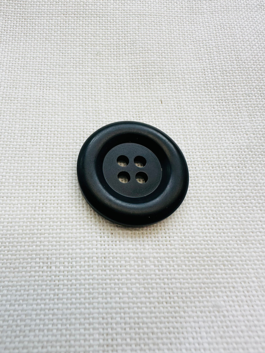 Black 4-Hole Coat Button – 28mm – Sold Individually