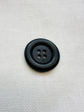 Black 4-Hole Coat Button – 28mm – Sold Individually
