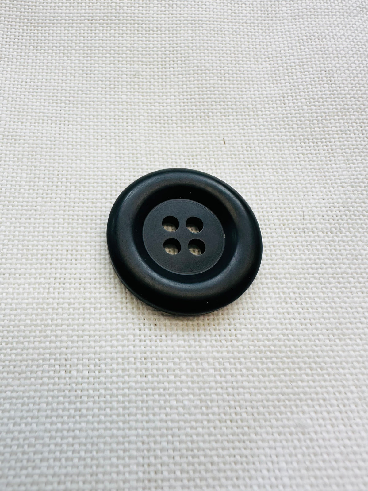 Black 4-Hole Coat Button – 28mm – Sold Individually