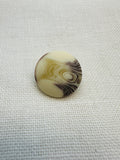 23mm Traditional Aran Knit Button – Cream and Brown – Sold Individually  Description