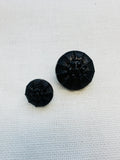 Black Textured Buttons with Bead-like Centre | 15 mm & 23 mm