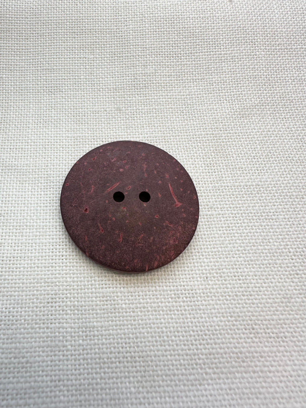 38 mm Red Coconut Shell Button – Two Hole – Sold Individually