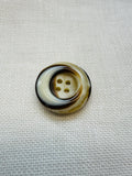 Brown and Cream Swirl Button – 25mm Four Hole Button – Sold Individually