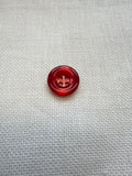 Red Four-Hole Button – 15 mm – Sold Individually