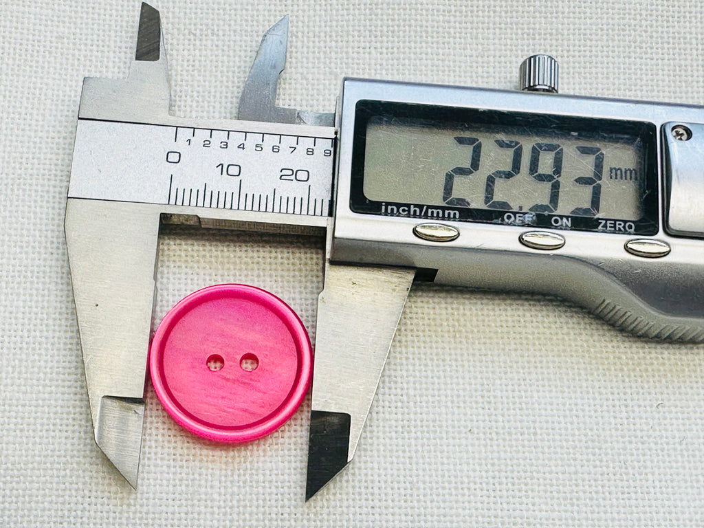 Pink Pearlised 23mm Polyester Button