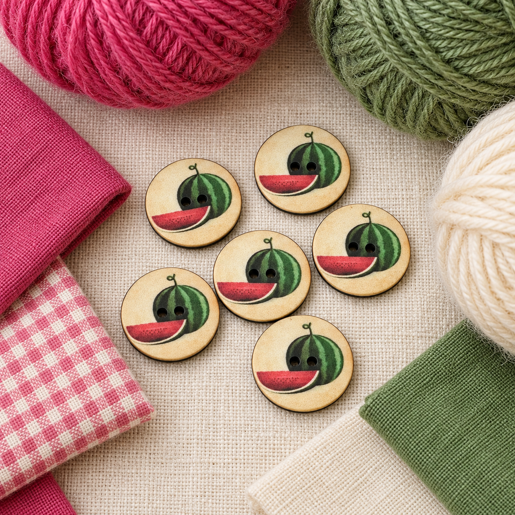 Watermelon picture button 23mm