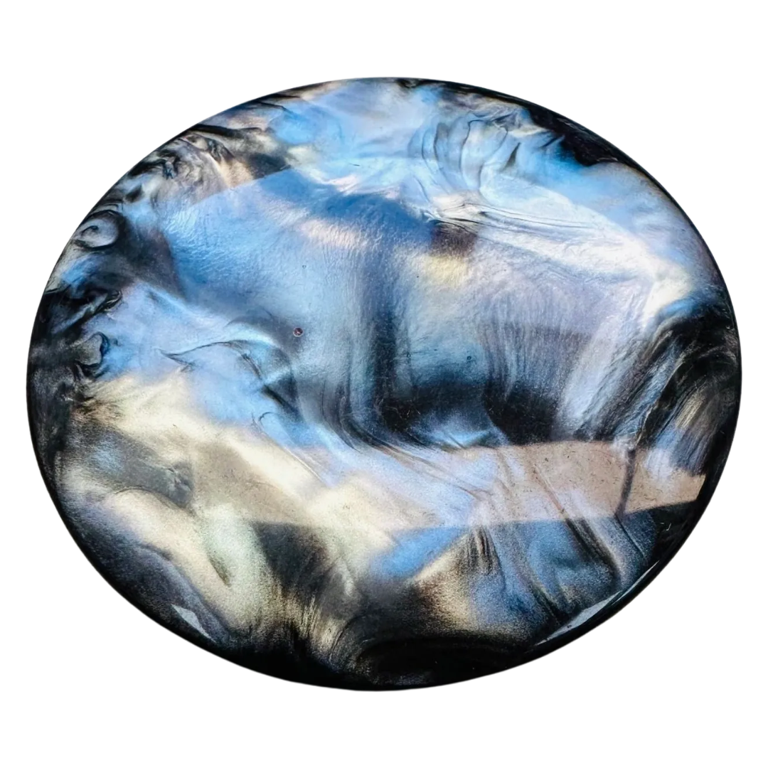 Grey Iridescent Button – 34mm Flat Shank Statement Button – Sold Individually