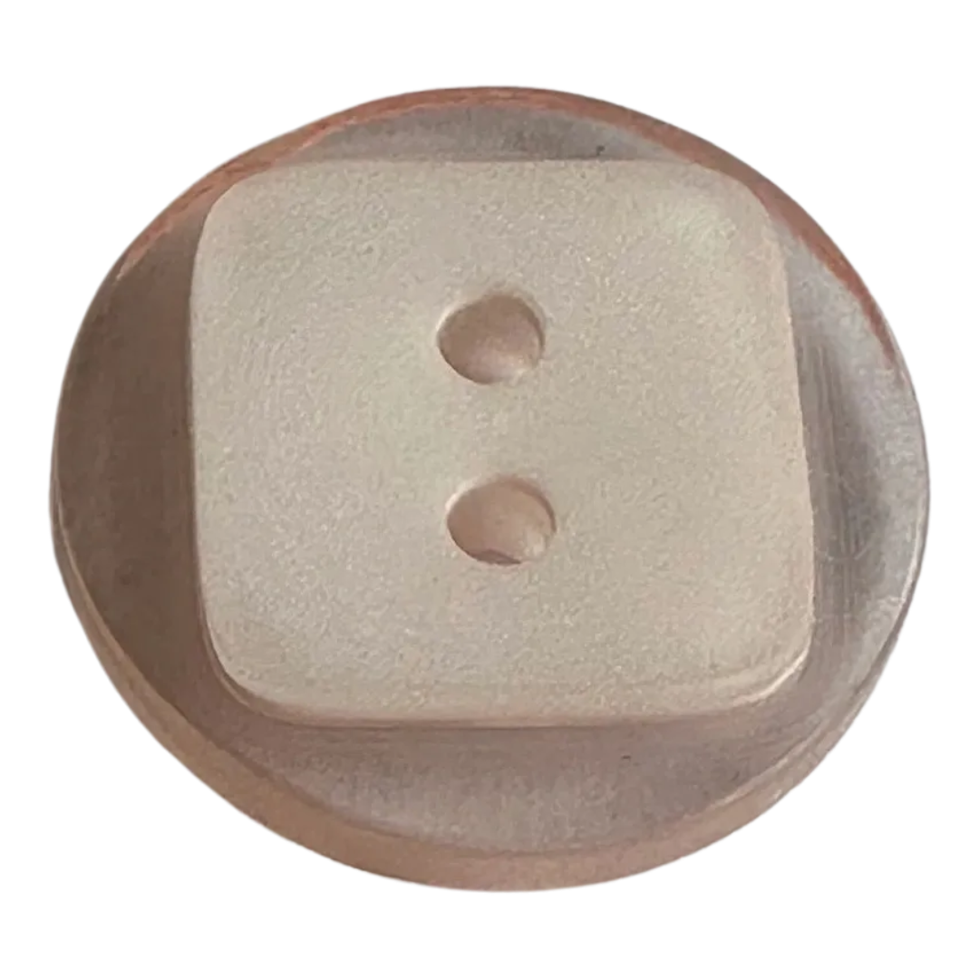 Blush Pink Cardigan Button – 18mm – Duo Finish – Sold Individually