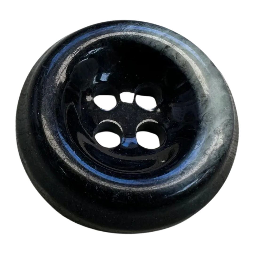 Black and Cream Button 25mm – Chunky Cardigan Button – Jacket & Knitwear – Sold Individually