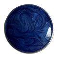 Royal blue button 20mm set in silver-tone metal sold individually