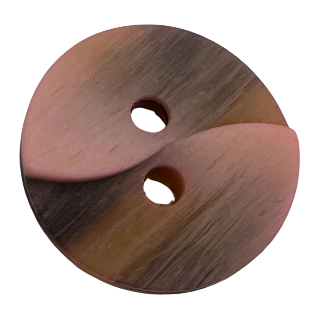 Button 15mm Pink and Smoke Swirl Design – Sold Individually
