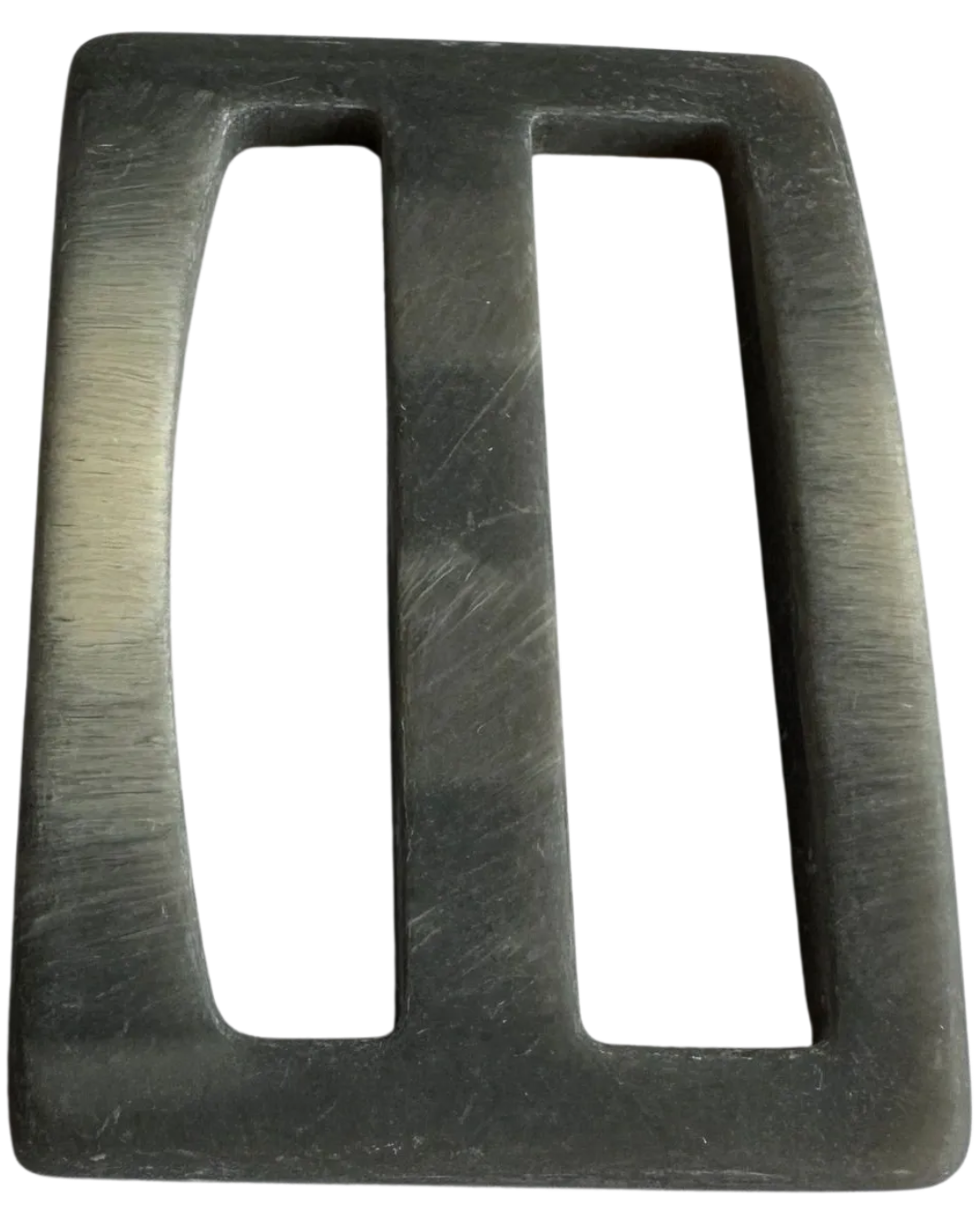 Grey slide buckle matt ombre finish to fit a belt 40mm