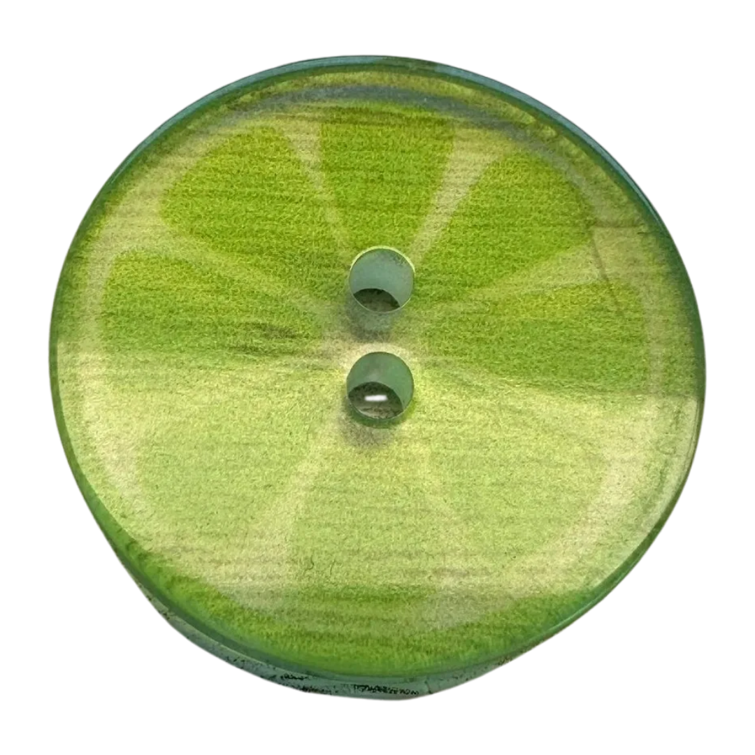 Lime Slice Button 23mm – Novelty Fruit Button – Sold Individually