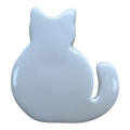 White Cat Button 18mm – Glossy Novelty Sewing & Knitting Button – Sold Individually