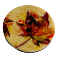 Maple leaf button 23mm Autumn tones sold individually