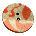 Orange Marbled Button 23mm – Cream and Amber Effect Coat Cardigan Button – Sold Individually